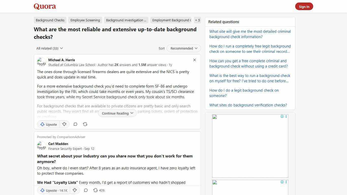 What are the most reliable and extensive up-to-date background checks? - Quora